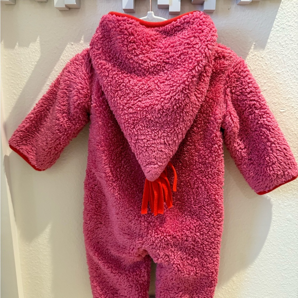 Warm Pink Sherpa Kids Onesie - Picture 2 of 3